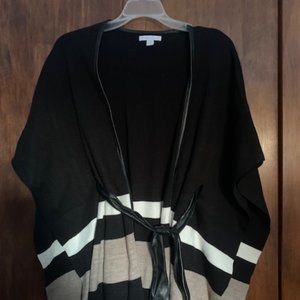 New York & Company Belted Poncho Wrap Small/Medium